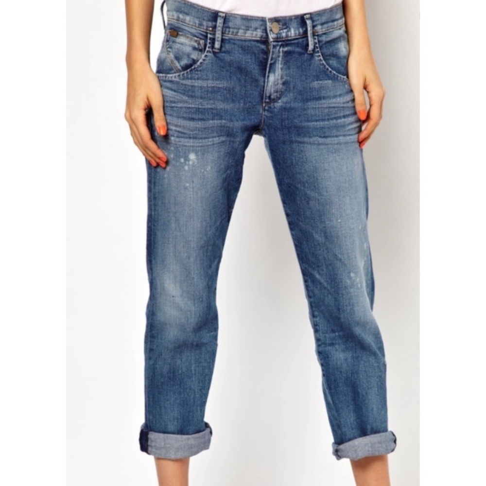 Goldsign His Jean Boyfriend cropped Denim Jeans Size 27